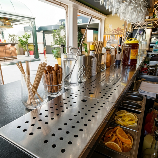 Bar Mat en acero inox 96 x 20 cm