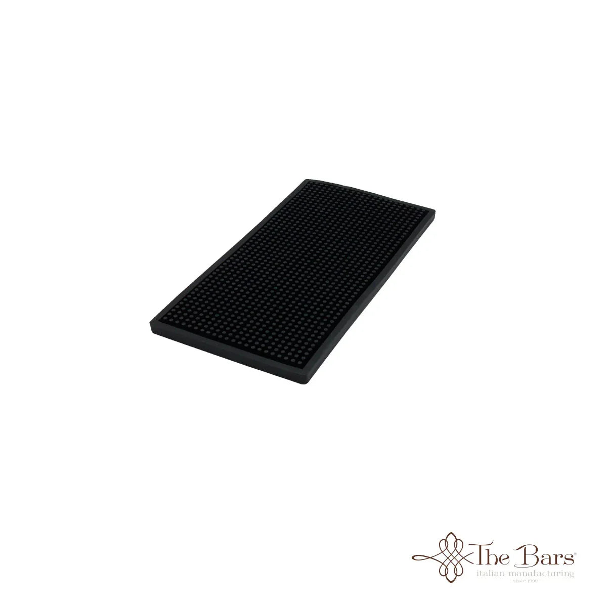 Bar mat en caucho natural 15x30 cm, color negro