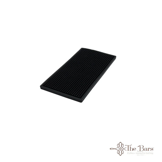 Bar mat en caucho natural 15x30 cm, color negro