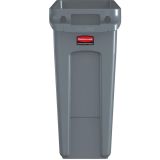 CONTENEDOR 60 L SLIM JIM CON CANALES DE VENTILACIÓN RUBBERMAID
